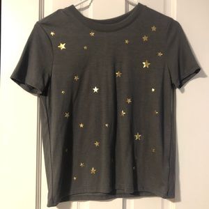 🌿 NEVER WORN Grey T-Shirt with Gold Stars